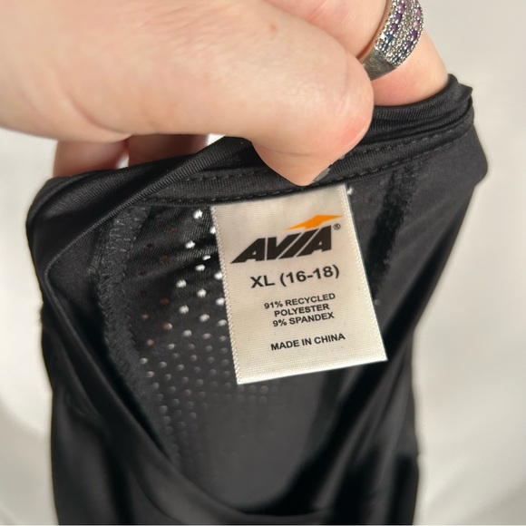 AVIA Womens Black Workout Top Size XL (16 - 18 ) - Picture 4 of 5